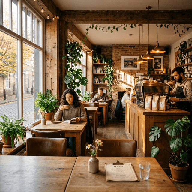 Rumi Cafe interior morning atmosphere